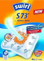 Swirl S73 Σακούλες Σκούπας 4τμχ