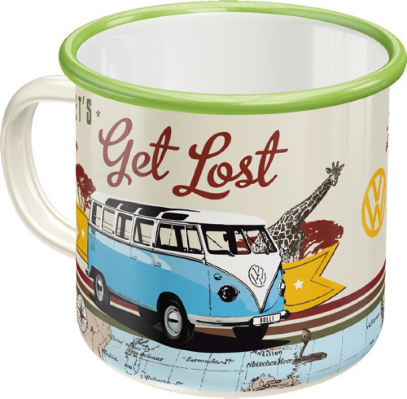 Nostalgic Art VW Bulli - Lets Get Lost Κούπα Εμαγιέ Πολύχρωμη 360ml