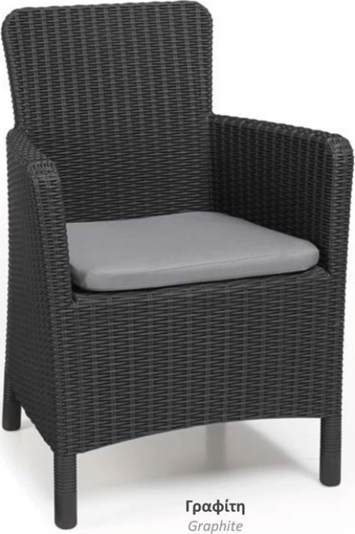 Πολυθρόνα Rattan Trenton Graphite