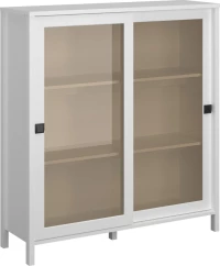 Βιτρίνα Σαλονιού Marocco Λευκή 120x37x130.5cm