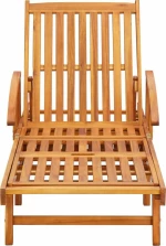 Ξαπλώστρα Ξύλινη Μαύρο 200x67x30cm