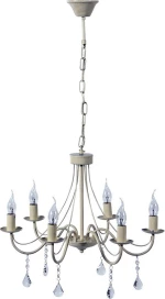 ARlight CW 2188/6 Πολυέλαιος 6xE14 Ø58cm με Κεράκια Λευκός 0104275