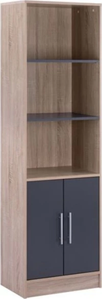 Homemarkt Βιβλιοθηκη Μελαμινης Hm2027.04 Sonama-Γκρι 60X30X180Υ Εκ.