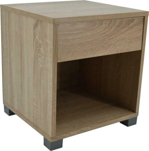 Ankor 744763 Κομοδίνο Ξύλινο με Ένα Συρτάρι 40x36x44εκ., σε Χρώμα Οξιάς