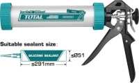 Total Πιστόλι Σιλικόνης 9" 235mm THT20112