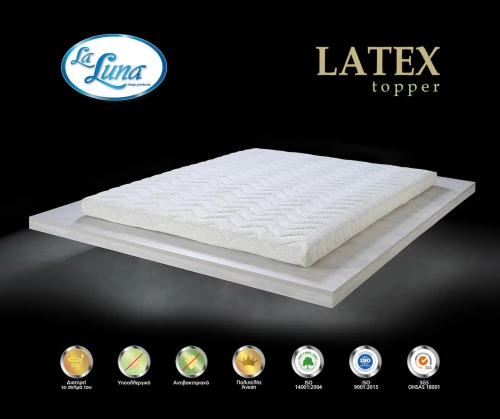 La Luna Ανώστρωμα Latex Μονό 90x200x7cm