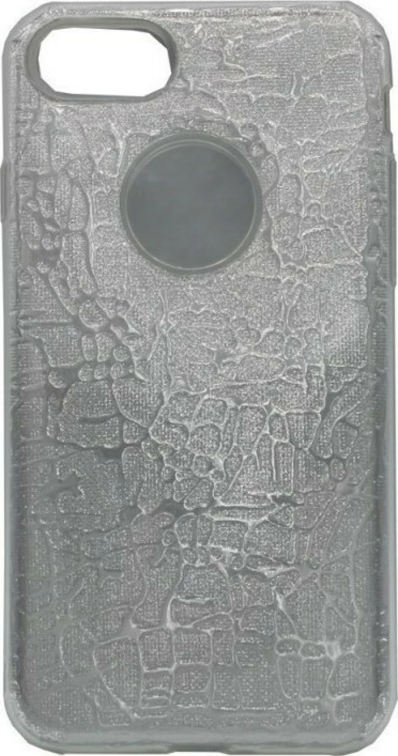 Θήκη TPU με αποσπώμενο ανάγλυφο σχέδιο για iPhone 7/8 - ασημί