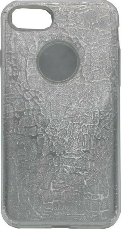 Θήκη TPU με αποσπώμενο ανάγλυφο σχέδιο για iPhone 7/8 - ασημί