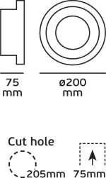 VK Lighting Γύψινο Σποτ Χωνευτό G53 VK/09008 R111 20x20cm Λευκό