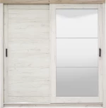 Ντουλάπα Kent 225 Συρόμενη με Καθρέφτη 223.5x67x227cm