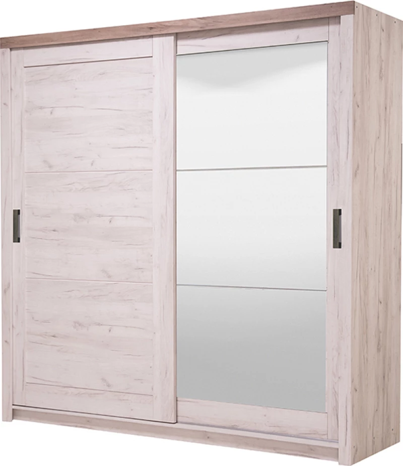 Ντουλάπα Kent 225 Συρόμενη με Καθρέφτη 223.5x67x227cm
