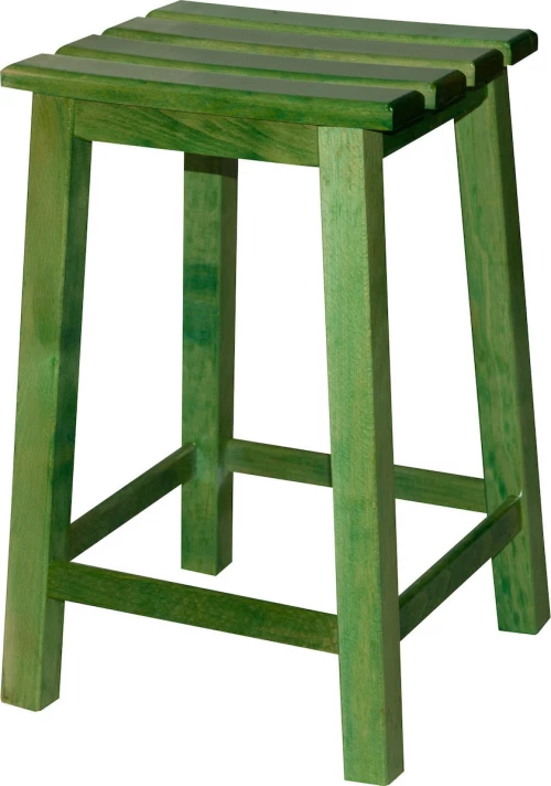 Σκαμπώ Ξύλινο Τετράγωνο Οξιά Πράσινο 248 28x32x50υψ