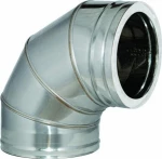 Inox Γωνία 90˚ Διπλού Τοιχώματος Φ200-250