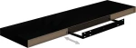 Ράφι Τοίχου S/4 Γυαλιστερό Μαύρο 90x23.5x3.8cm