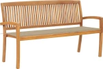 Παγκάκι 3063309 Ξύλο Teak / Μπεζ 159x57.5x90cm