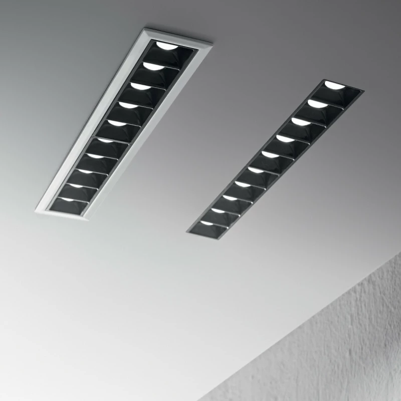 Ideal Lux Μεταλλικό Σποτ Χωνευτό με Ενσωματωμένο LED 14.1x7.1cm Μαύρο