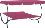 Ξαπλώστρα Μεταλλική Ροζ 200x173x45cm