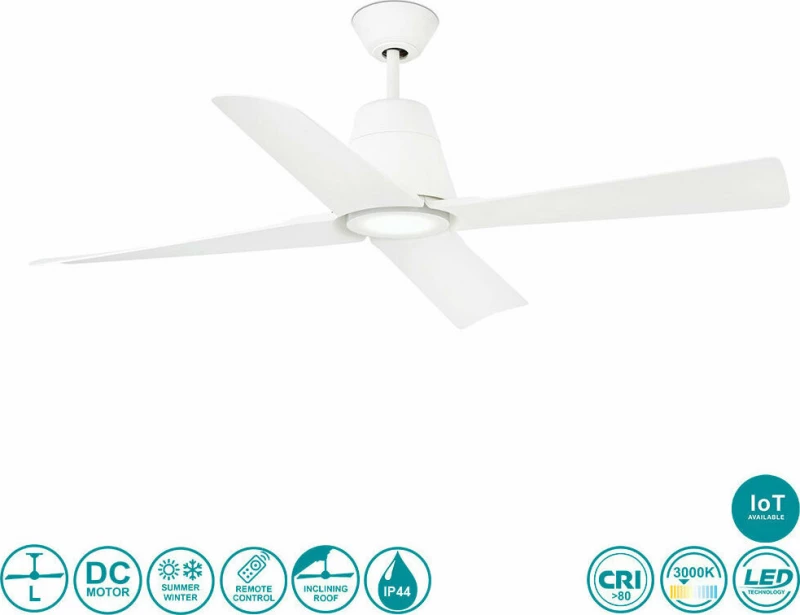 Faro Barcelona Typhoon Led Smart Ανεμιστήρας Οροφής με Φως White