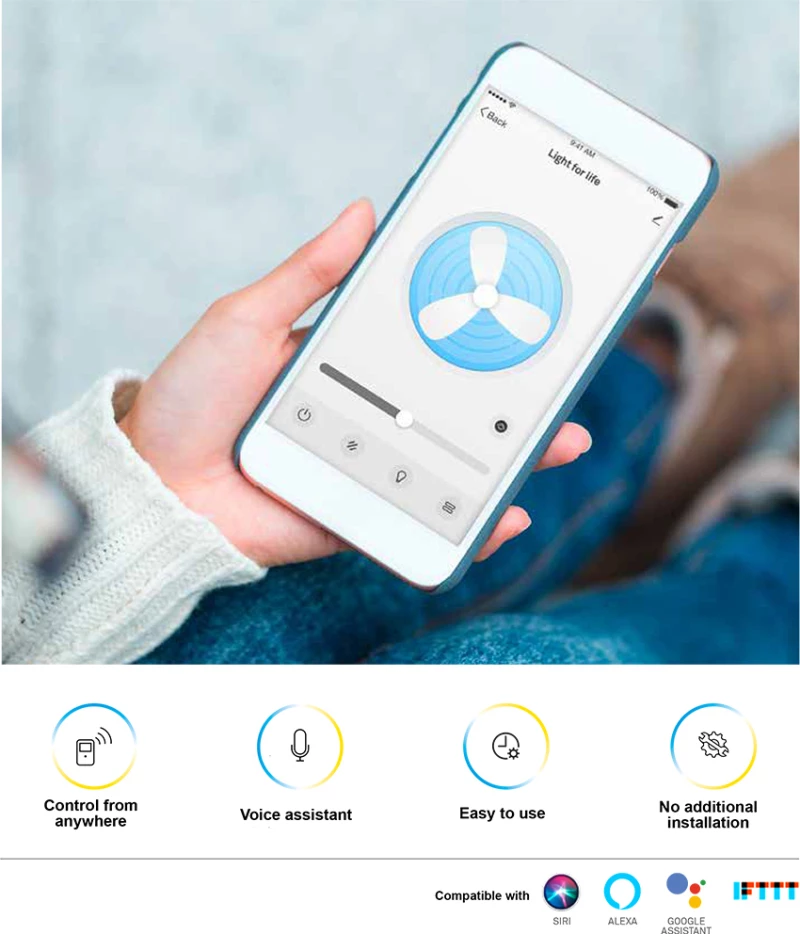 Faro Barcelona Typhoon Led Smart Ανεμιστήρας Οροφής με Φως White