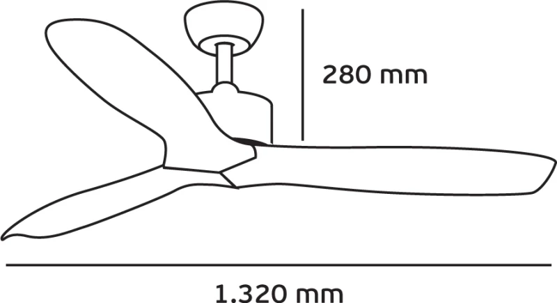 VK Lighting VK/04235/Air/L-Wood Ανεμιστήρας Οροφής