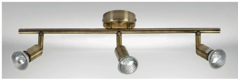 Home Lighting Saba Τριπλό Σποτ με Ντουί GU10 σε Μπρούτζινο Χρώμα