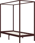 Κρεβάτι Μονό Ξύλινο με Ουρανό / Με Τάβλες 90x200cm