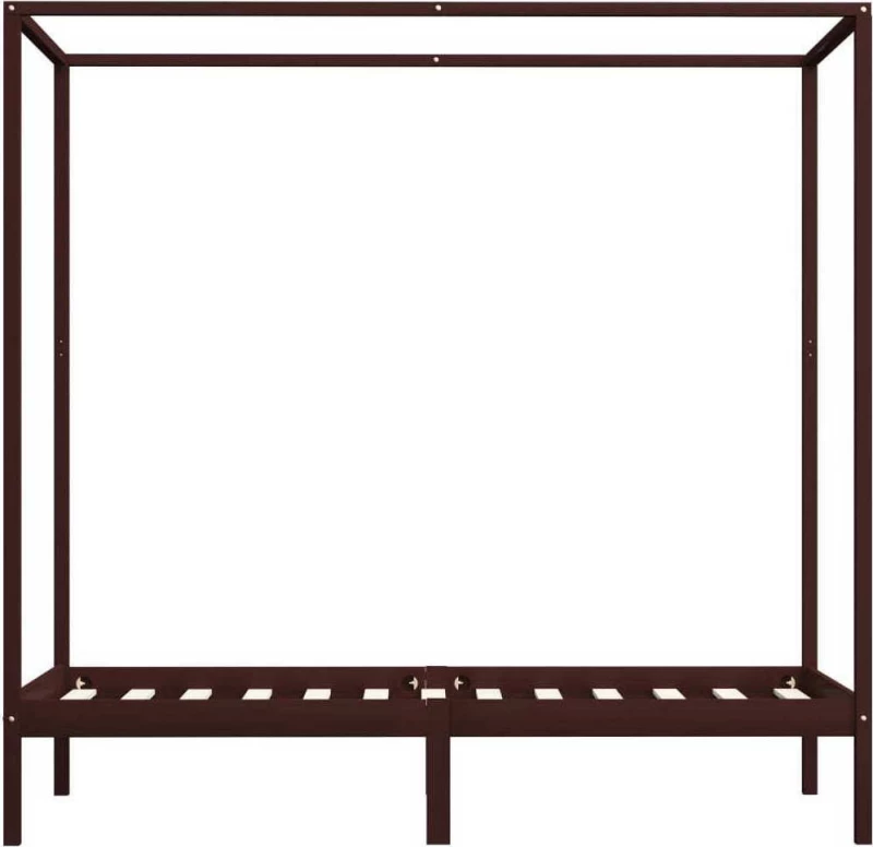 Κρεβάτι Μονό Ξύλινο με Ουρανό / Με Τάβλες 90x200cm