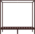 Κρεβάτι Μονό Ξύλινο με Ουρανό / Με Τάβλες 90x200cm