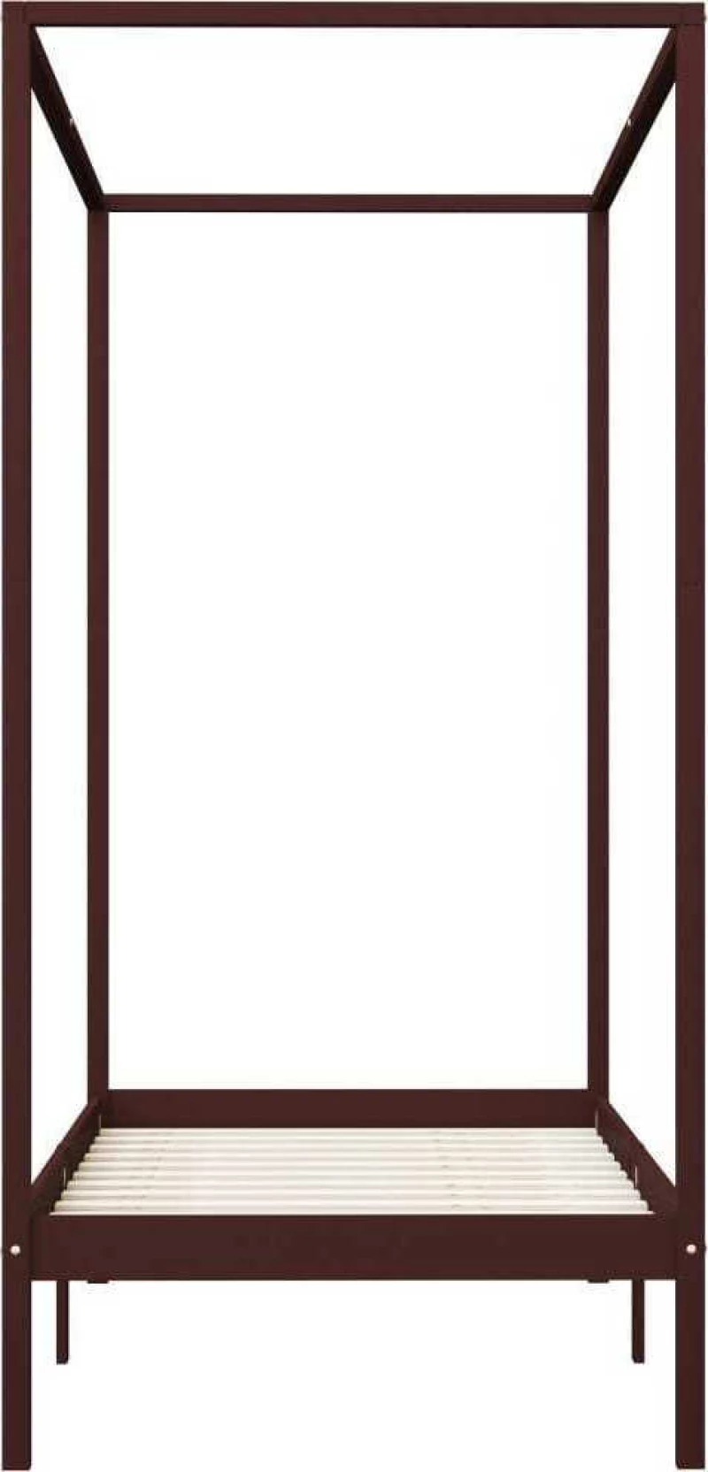 Κρεβάτι Μονό Ξύλινο με Ουρανό / Με Τάβλες 90x200cm