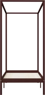 Κρεβάτι Μονό Ξύλινο με Ουρανό / Με Τάβλες 90x200cm