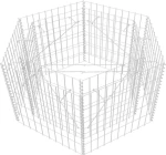 Συρματοκιβώτιο Γλάστρα Εξάγωνο 100x90x50cm 142532