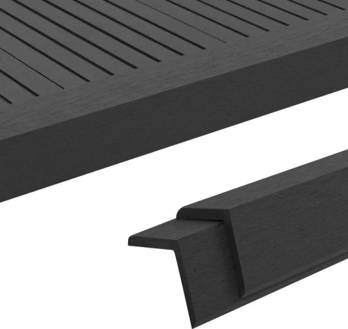 Γωνίες Deck 5τμχ. 170cm Μαύρες 45020