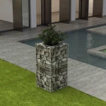 Συρματοκιβώτιο - Γλάστρα Υπερυψωμένη Ατσάλινη 50x50x100cm 142557