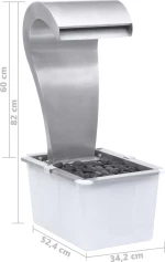 vidaXL Καταρράχτης Κήπου Ασημί 52,4x34,2x82cm 48093