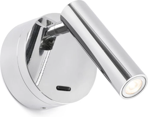 Faro Barcelona Boc Led Μονό Σποτ με Ενσωματωμένο LED και Θερμό Φως σε Ασημί Χρώμα