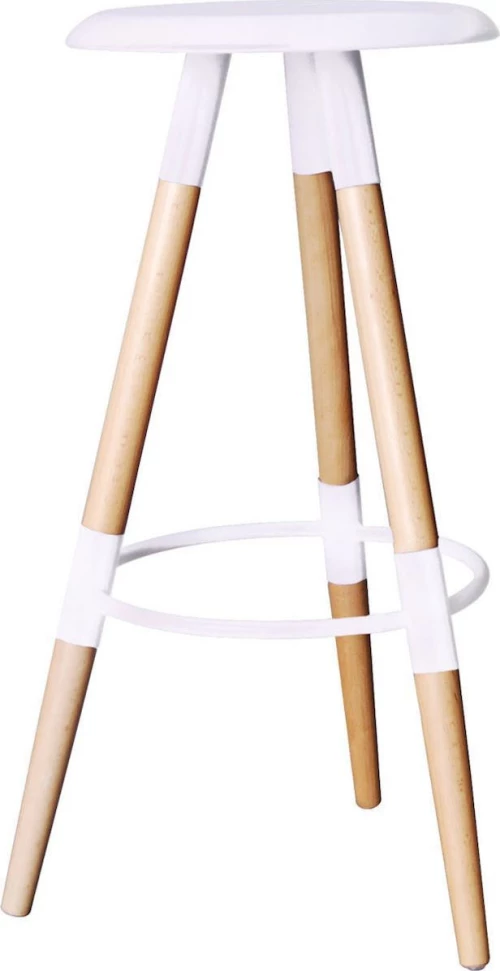 Σκαμπό Μπαρ Art Bar Λευκό 37x37x78cm