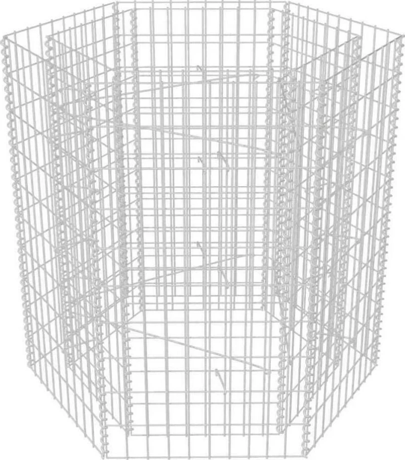 Συρματοκιβώτιο Γλάστρα Εξάγωνο 100x90x100cm 142533