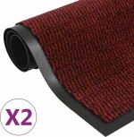 vidaXL Πατάκι Εισόδου Κόκκινο 2τμχ 60x90cm