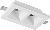 Adeleq Γύψινο Σποτ Χωνευτό GU10 Διπλό 21.5x12.5cm Λευκό