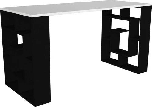 Γραφείο LINE Λευκό/Μαύρο 140x60x74cm