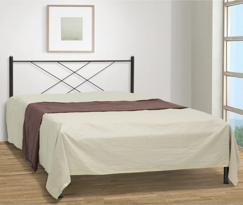 Καρέ Κρεβάτι Υπέρδιπλο Μεταλλικό 160x200cm
