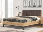 No 69 Κρεβάτι Υπέρδιπλο Ξύλινο Μελί 160x200cm