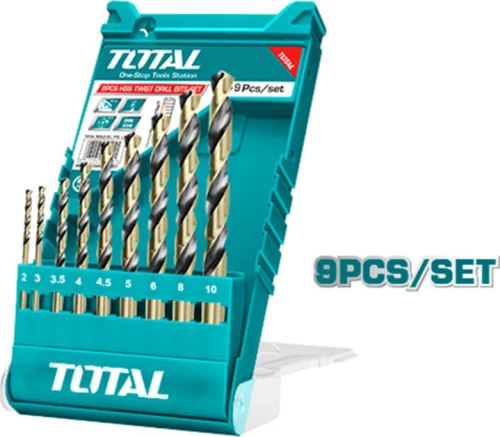 Total Σετ Τρυπάνια HSS TACSD0095 9τμχ