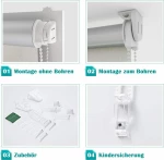 Ehome Ρόλερ Σκίασης Γκρι 60x180cm