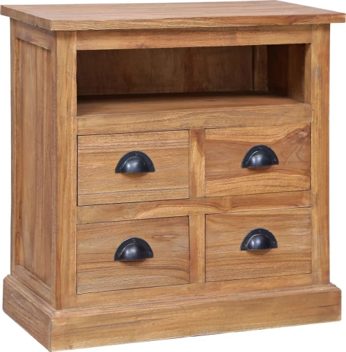 Συρταριέρα με Ράφι 60 x 30 x 60 εκ. από Μασίφ Ξύλο Teak