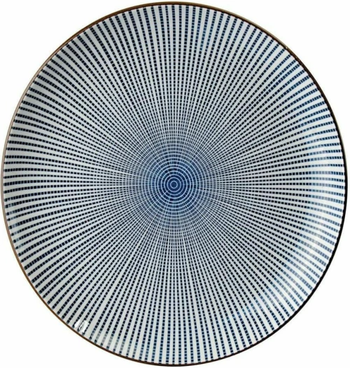 Πιάτο Sendan Tokusa 2572 D15,5cm Blue Tokyo Design Πορσελάνη