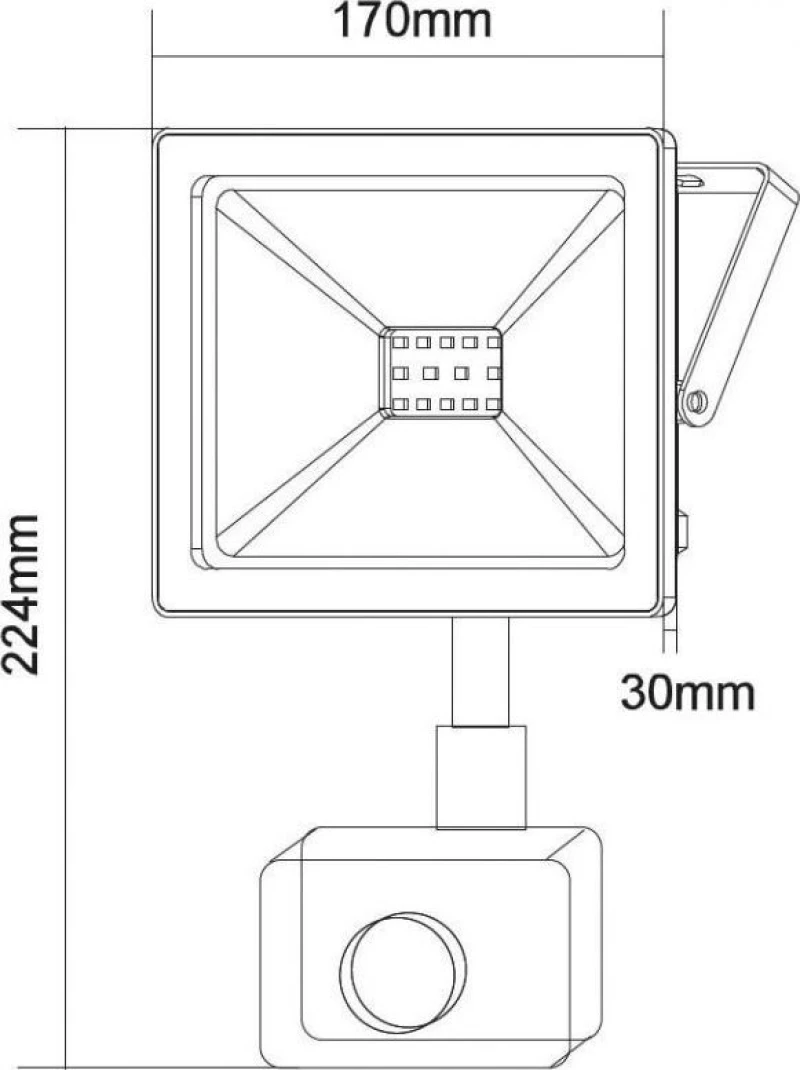 Aca Προβολέας 30W με Αισθητήρα Κίνησης & Φωτοκύτταρο Q3040WS