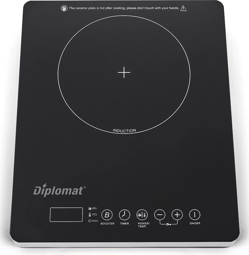 Diplomat DGX2020I Επιτραπέζια Εστία Επαγωγική Μονή Μαύρη