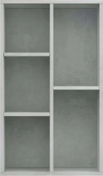 Ραφιέρα/Βιβλιοθήκη Γκρι Σκυροδέματος 50x25x80 εκ. Μοριοσανίδα