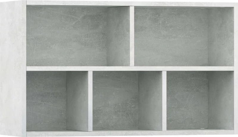 Ραφιέρα/Βιβλιοθήκη Γκρι Σκυροδέματος 50x25x80 εκ. Μοριοσανίδα